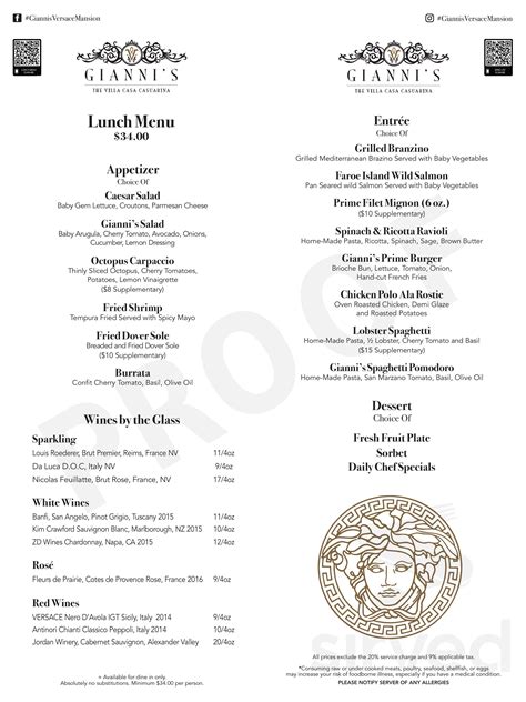 gianni versace mansion tour|giannis versace mansion menu.